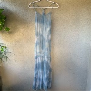 NWT CHAN LUU Designer Maxi Dress Medium Blue / White Cloud // Ethereal // Dreamy